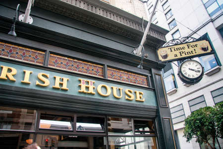 SAN FRANCISCO, USA - SEPT 19, 2010: Pub Irish House where attandees of Oracle OpenWorld conference...