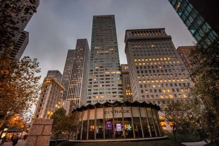 SAN FRANCISCO, USA - OCT 3, 2012: Glass E-Trade Financial Center office near Market street on Oct 3,...