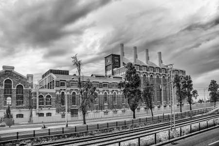 Retro style classic brick industrial buildingの写真素材