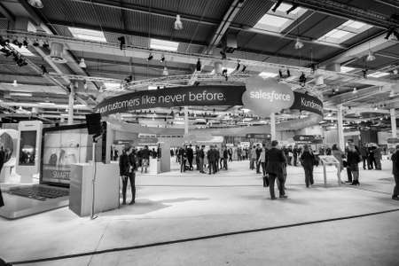 MOSCOW, RUSSIA - JAN 30, 2018: View to busy trading floor of the Sberbank CIB stock exchange in Moscow on Jan 30, 2018. It is the new largest trading floor in Europe with 4000 square meters area.のeditorial素材