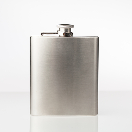 Stainless hip flaskの写真素材