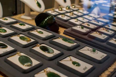 Jade Jewelery - New Zealand Culture, kiwi, tribal art, gemstone, beautiful, oceania, mineral, jade pendant, lucky charm, handmade, greenstone, traditional, green color, jewels, pounamuの写真素材