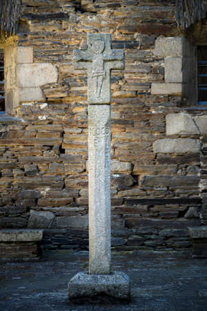 Grey stone cross, granite