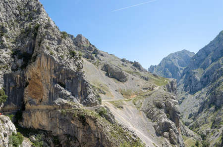 The Cares route is one of the most breathtaking trekking trails that can be done in Europeの写真素材