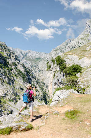 The Cares route is one of the most breathtaking trekking trails that can be done in Europeの写真素材