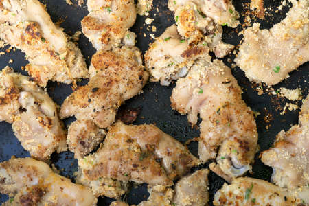 Close up of pork trotters during the grillの写真素材