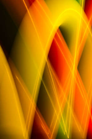 Long exposure photography drawing with light the movement of colored ballsの写真素材