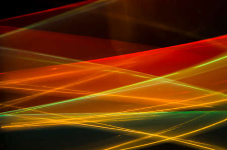 Long exposure photography drawing with light the movement of colored ballsの写真素材
