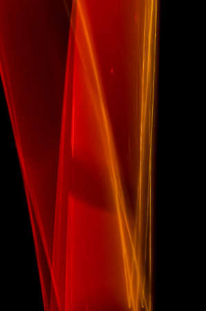 Long exposure photography drawing with light the movement of colored ballsの写真素材