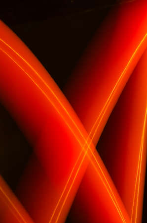 Long exposure photography drawing with light the movement of colored ballsの写真素材