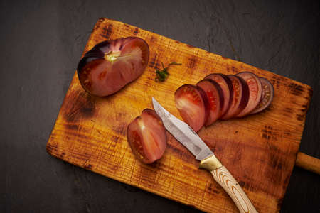 Raf tomato is a tomato obtained from the artificial selection that is practiced in traditional tomatoes that are sown in Almeriaの写真素材