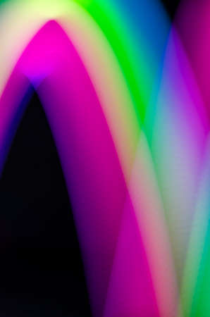Out of focus background. Light Painting with balls. Abstract photography.の写真素材