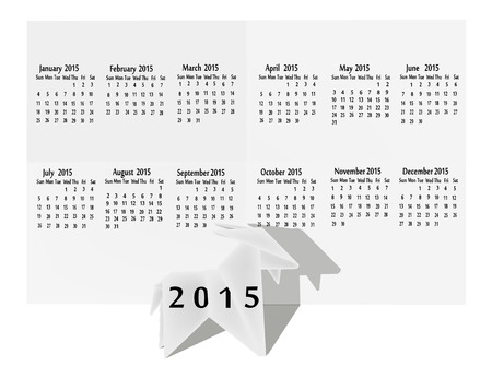 vector illustration origami Calendar year of the goat (sheep) on the eastern calendar all elements separate from the ability to editのイラスト素材