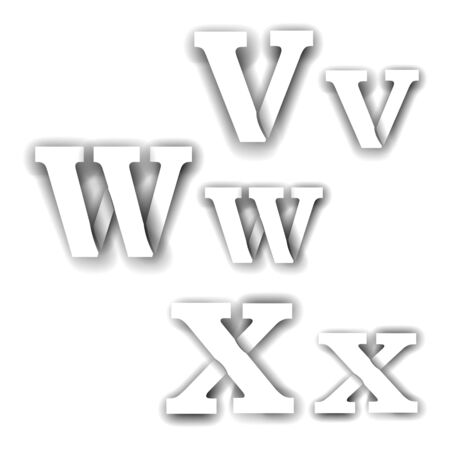 vector illustration compound letters vwxのイラスト素材