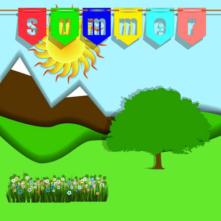 illustration summerのイラスト素材