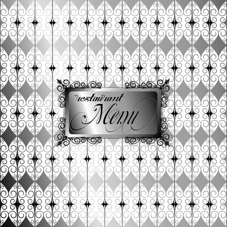 vector illustration template for the cover menu in vintage styleのイラスト素材