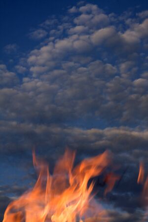 fire against the sky