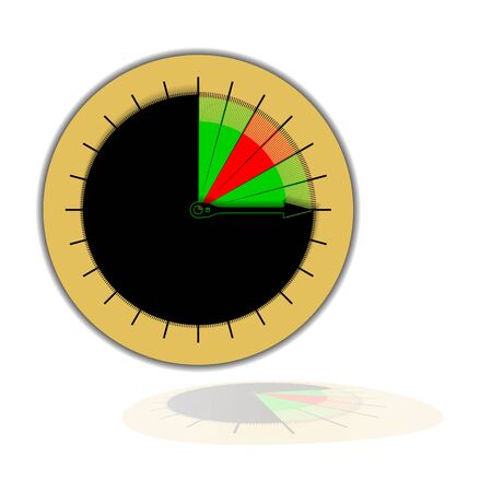 Vector illustration of a pie chart, isolated object shadow.のイラスト素材
