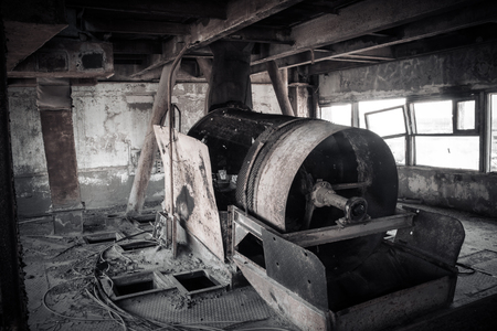 Ukraine, Odessa, the ruins of a cement plant to the unfinished nuclear power plant.の写真素材