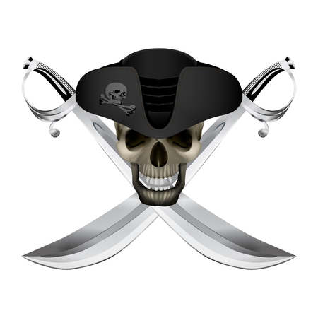 Pirate symbol Jolly Rogerのイラスト素材
