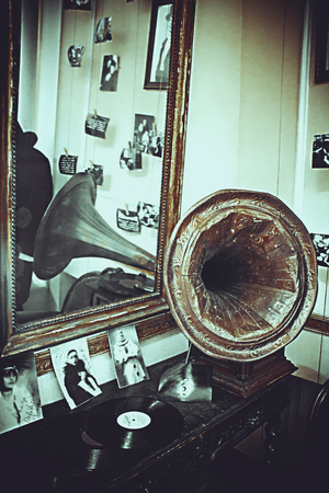 Old gramophoneの写真素材