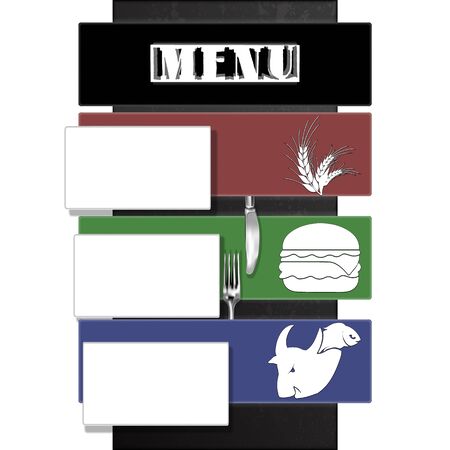 restaurant menu plane with shadowの写真素材