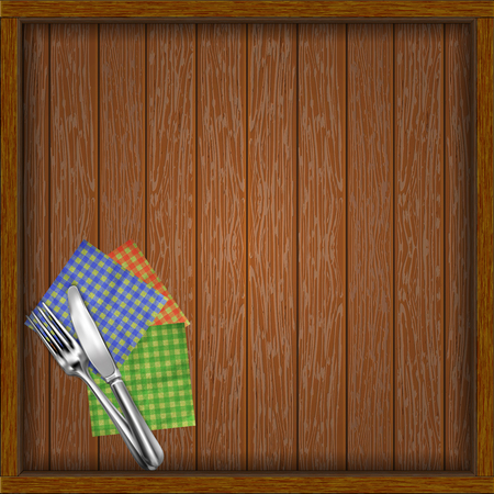 Template for restaurant menu on woodenのイラスト素材