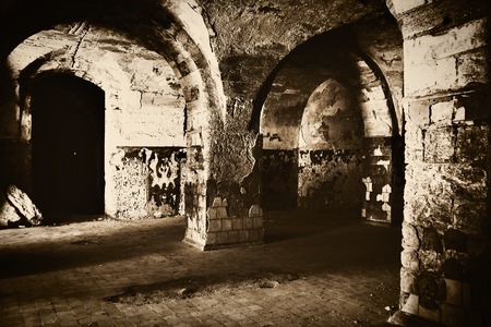 Ruins of the old ruined castleの写真素材