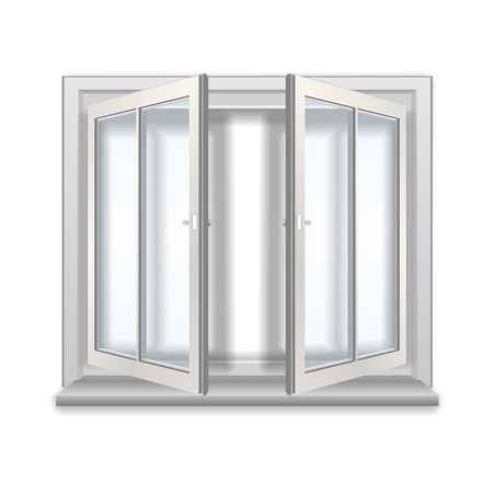 Open window, isolated object on white background.のイラスト素材