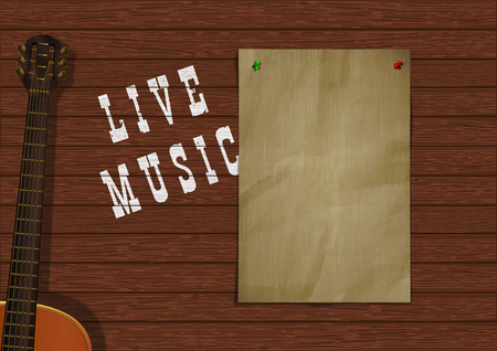 Music background with wooden planksの写真素材