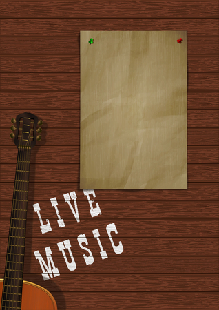 Music background with wooden planksの写真素材
