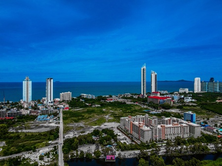 An aerial photography with color isolationの素材