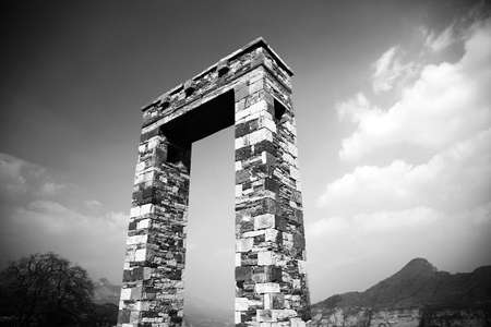 stone gateの写真素材