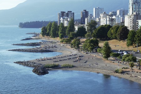 bay in Vancouver city with oceanの写真素材