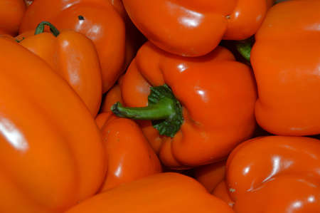 Orange Bell Peppersの写真素材