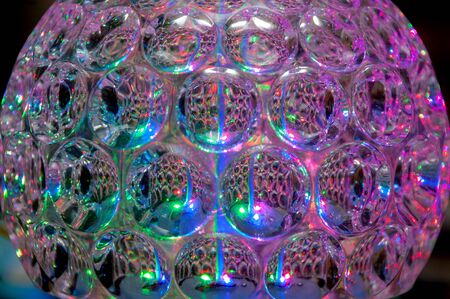 Vintage Transparent Multicolored Disco Party Ballの写真素材