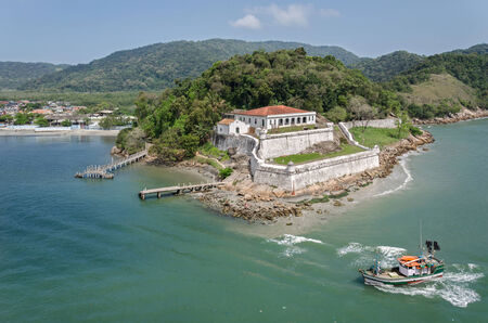 The fort protects an entrance to a bayの写真素材