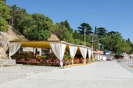 Simeiz, Crimea - September 09: The embankment in Simeiz on September 09, 2017  in Simeiz, Crimea.のeditorial素材