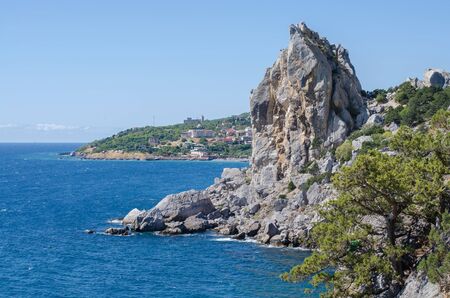 Simeiz, Crimea - September 09: The settlement on the south coast of the Crimea on September 09, 2017  in Simeiz, Crimea.の写真素材