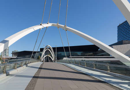 Melbourne, Australia - December 4: Seafarers bridge in South Melbourne on December 4, 2018 in Melbourne, Australia.のeditorial素材