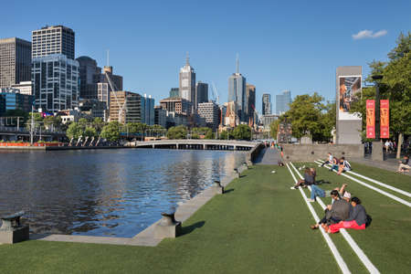 Melbourne, Australia - December 4: Landscape of the South Melbourne on December 4, 2018 in Melbourne, Australia.のeditorial素材