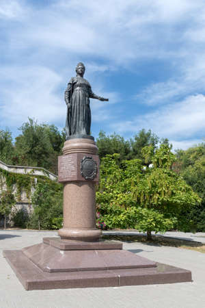 Sevastopol, Crimea - August 28: Monument to the Russian empress Catherine II in Sevastopol on August 28, 2018  in Sevastopol, Crimea.のeditorial素材