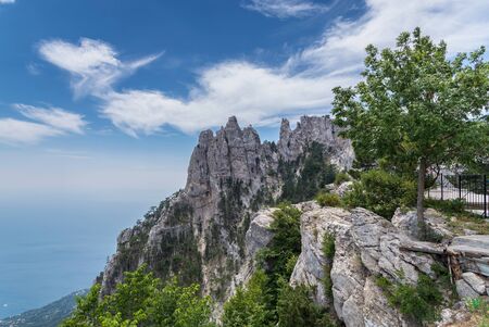 Landscape of the sky and top of mountainsの写真素材