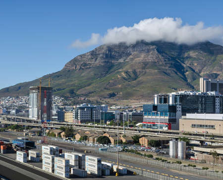 Cape Town, Republic of South Africa - April 10: City landscape in port of Cape Town on April 10, 2018 in Cape Town, Republic of South Africa.のeditorial素材