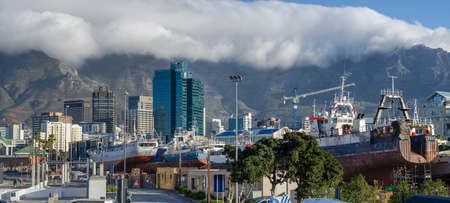 Cape Town, Republic of South Africa - April 10: City landscape on April 10, 2018 in Cape Town, Republic of South Africa.のeditorial素材