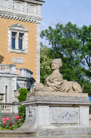Massandra, Crimea - May 28: Part of the Massandra palace on May 28, 2016 in Massandra, Crimea.のeditorial素材