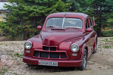Sevastopol, Crimea - November 27: The Soviet motor car Pobeda on November 27, 2016 in Sevastopol, Crimea.のeditorial素材