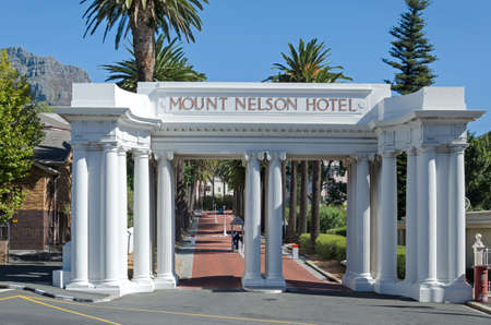 Cape Town, Republic of South Africa - April 11: Gate to the Mount Nelson Hotel on April 11, 2018 in Cape Town, Republic of South Africa.のeditorial素材