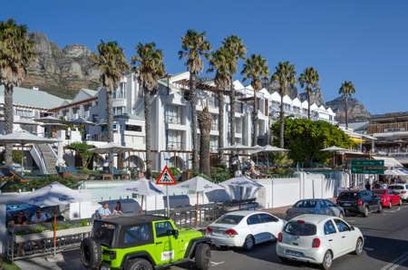 Cape Town, Republic of South Africa - April 11: Health resort in bay of Cape Town on April 11, 2018 in Cape Town, Republic of South Africa.のeditorial素材