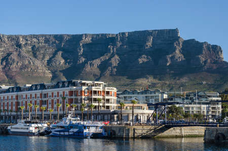 Cape Town, Republic of South Africa - April 11: City landscape against the background of Table mountain on April 11, 2018 in Cape Town, Republic of South Africa.のeditorial素材